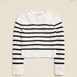 J. Crew Heritage Cotton Rollneck Sweater in Stripe Size XXS